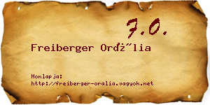 Freiberger Orália névjegykártya